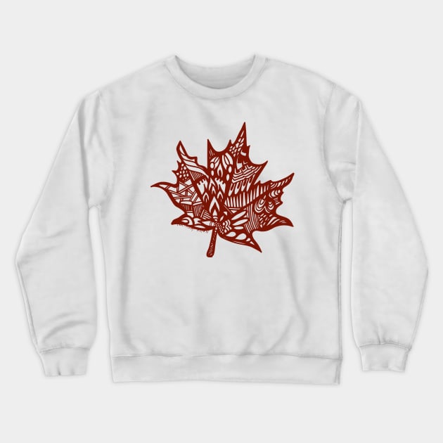 leaf_red Crewneck Sweatshirt by kk3lsyy